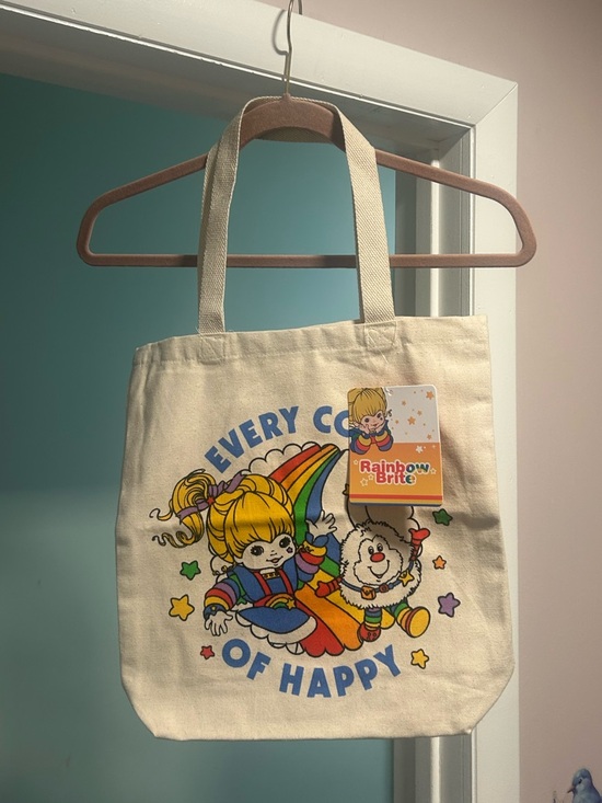 Hallmark Handbags - Rainbow Brite Hallmark Cream Canvas Tote “Every Color of Happy.” NWT